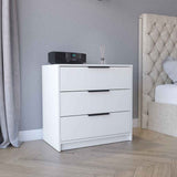 Kaia 3 Drawer White Dresser