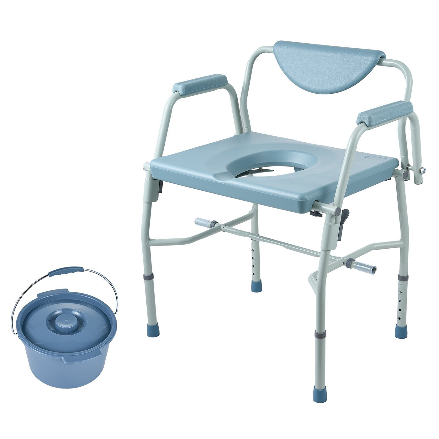 Bedside Commode Chair 1000LBS Capacity Adjustable Height