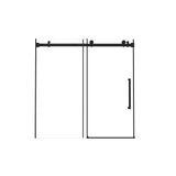 Frameless Single Sliding Shower Door 56-60"W x 60"H Tempered Glass