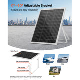25W 12V Solar Battery Trickle Charger MPPT Controller IP67 Car Boat RV