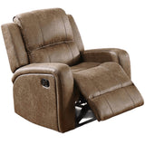 Modern Recliner with Square Arms and Tufted Design
