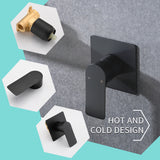 Matte Black Wall Mount Bathtub Faucet Single Handle Waterfall