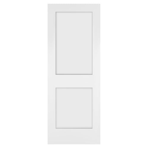 30 in. x 80 in. x 1-3/8 in. Shaker White Primed 2-Panel Wooden Interior Door