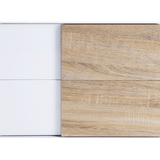 End Table - MDF - White High Gloss - 2 Drawers & Chrome Legs