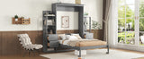 Full Engineered Wood Murphy Bed Gray