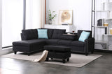 L-Shaped Rivet Trim Sofa