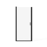 Pivot Shower Door 1/4" Tempered Glass Black Semi-Frameless 34x72
