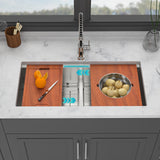 39-inch Built-in Kitchen Sink with Mixing Bowl Worktop