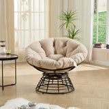 Metal Outdoor Chair Swivel Beige