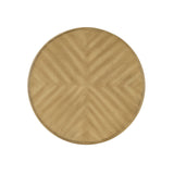 Round Rubberwood End Table with Storage Antique Natural