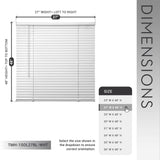Cordless 1' Light Filtering Vinyl Mini Blinds, White, 27' x 48'