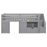 Twin Pine Loft Bed Gray