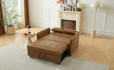 Brown Convertible Sleeper Sofa Bed with USB Ports 51.57