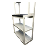 31.5" White and Black color 5-Tier Bakers Rack for Kitchen with Storage