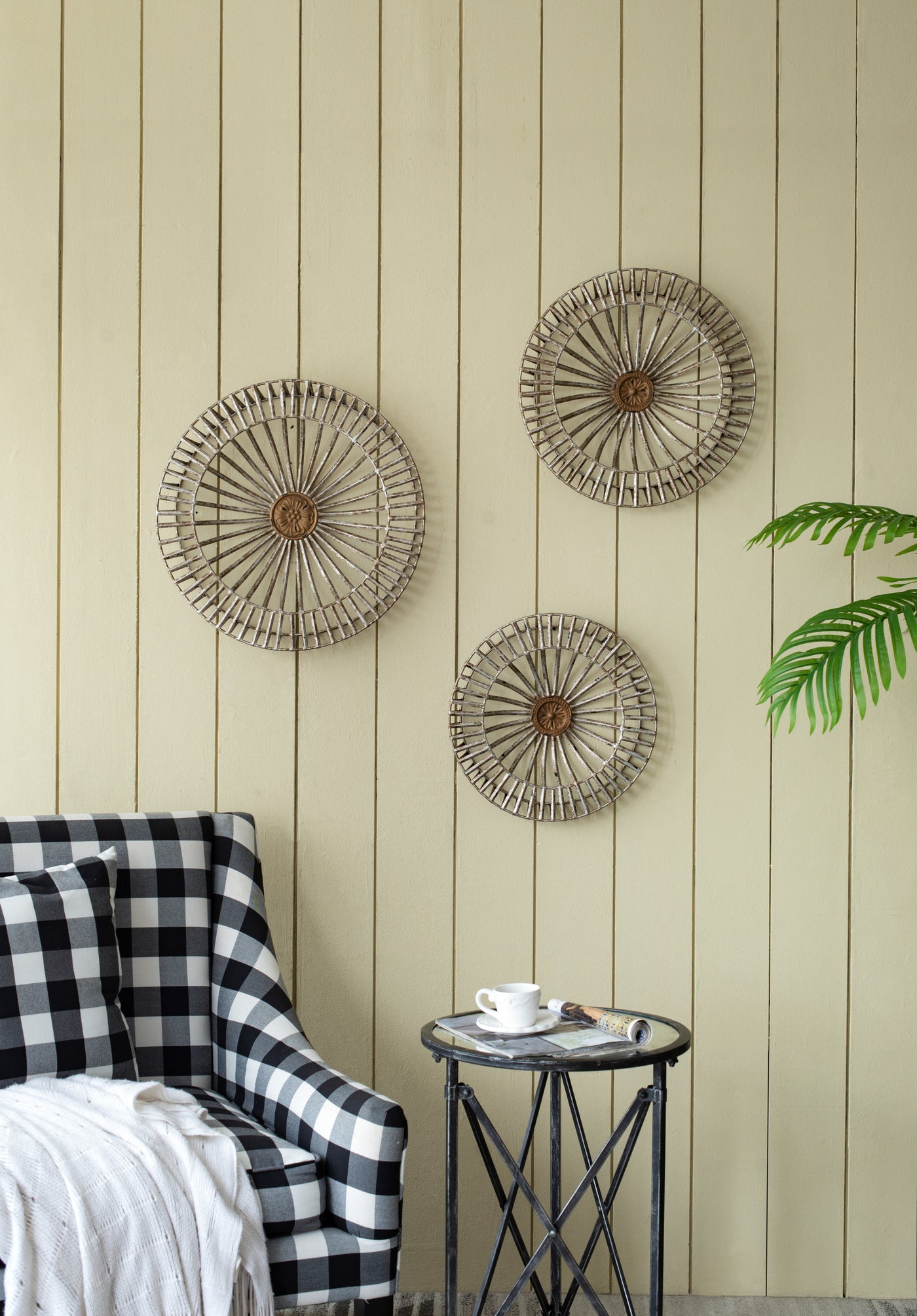 Set of 3 Jennings Metal Wall Decor Discs