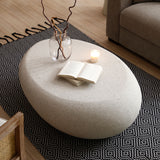 Glass Coffee Table Cream White