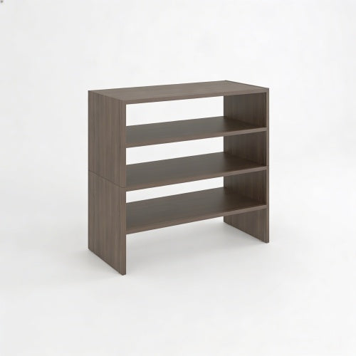 Shoe Rack - Modern Multi-Tier - Engineered Wood - Gray Walnut