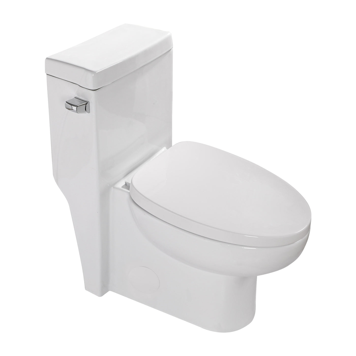 Modern White Ceramic One Piece Toilet Soft Close Seat 27.5