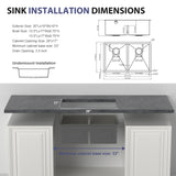 Double Bowl(50/50) Undermount Sink- 30"x19"x10" Double Bowl Kitchen Sink