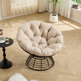 Metal Outdoor Chair Swivel Beige