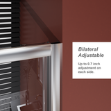 60.in W x 62.in H Single Sliding Shower Door for Bathtub