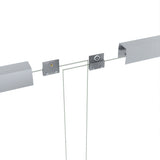 56-60in x 72in Aluminum Frame Double Sliding Shower Door, Brushed Nickel, 6mm