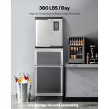 Commercial Ice Maker Machine - Head, 300 Lbs/Day Stainless Steel Ice Machine