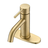 ADA Compliant Waterfall Bathroom Faucet 1 & 3-Hole Brushed Gold
