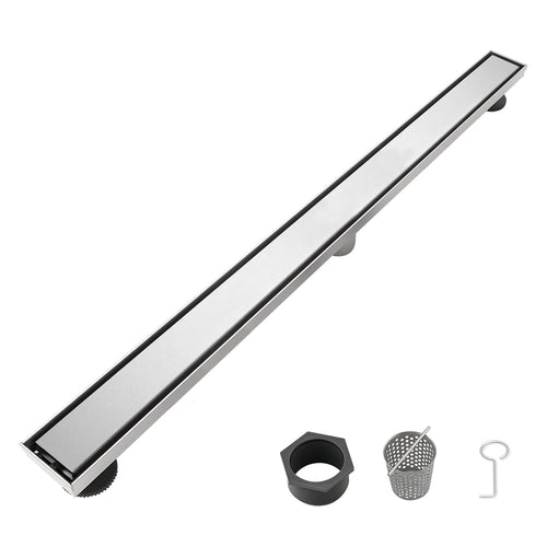 30 Inch Linear Shower Drain 304 Stainless Steel with Hair Strainer