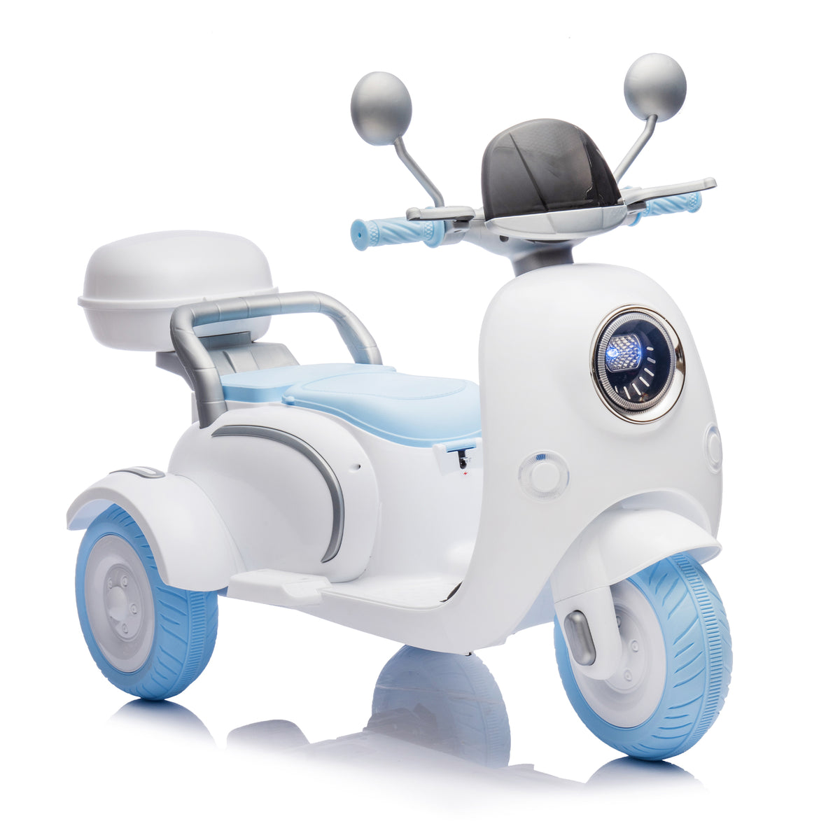 12V Two motors Kids Ride On Level Up Two-seater  Electric Motorcycle,Three-wheel