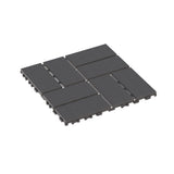 Interlocking Deck Tiles 44 Pack 12x12" Grey Polypropylene
