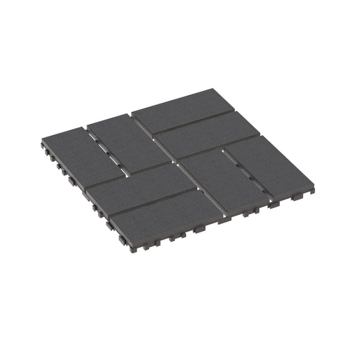 Interlocking Deck Tiles 44 Pack 12x12" Grey Polypropylene