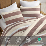 2-Piece Twin/Twin XL Comforter Set, Stripe Texture, Terracotta
