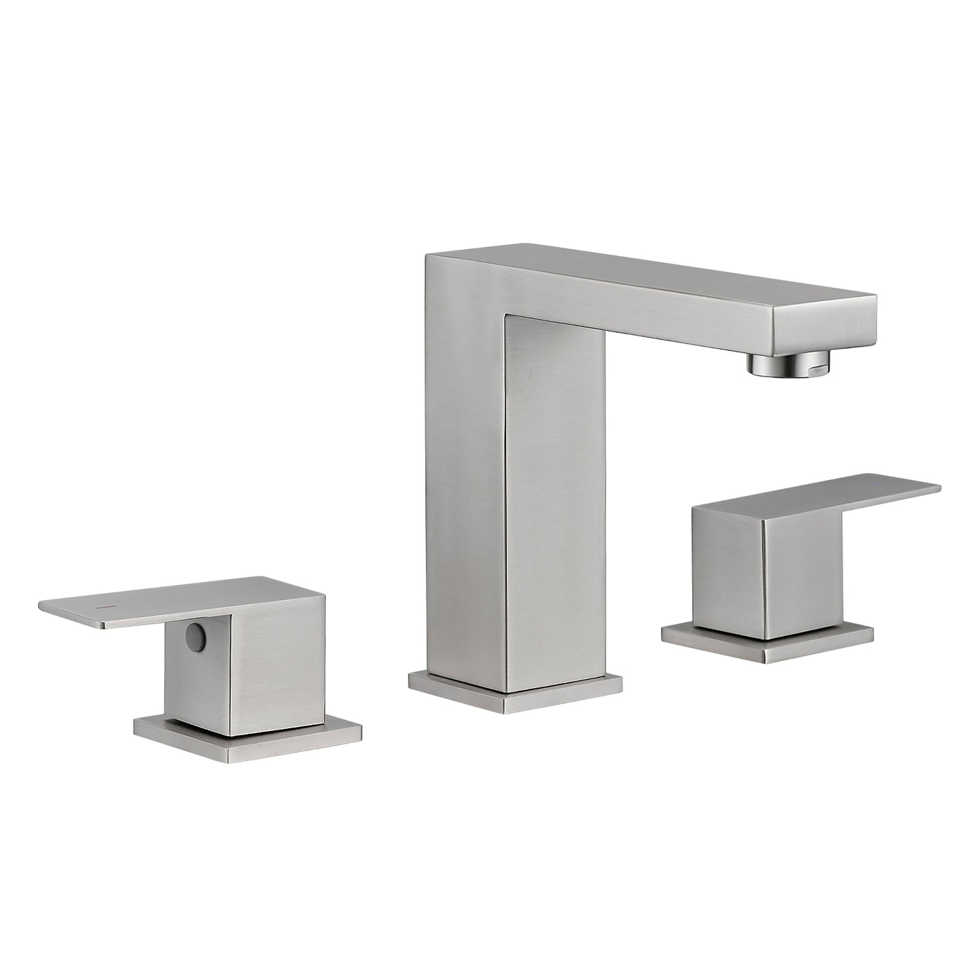 8" Widespread Brushed Nickel Bathroom Sink Faucet Double Handle