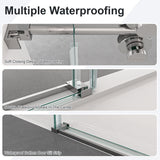 44"-48"W*76" H Frameless Single Sliding Shower Door