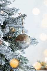 D4' Christmas Ball Ornaments, Wood Decorative Hanging Ball Christmas Tree Orname