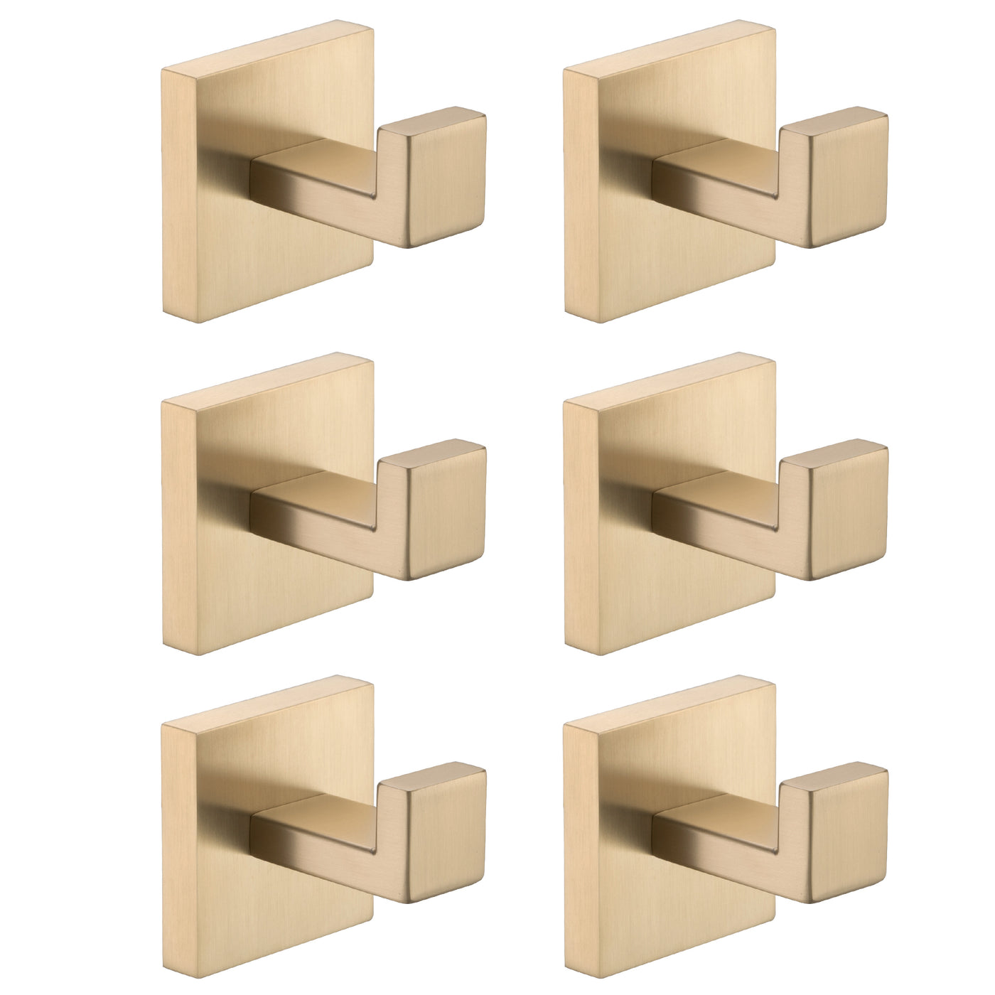 6 Pack Stainless Steel Wall Mounted Towel Hooks