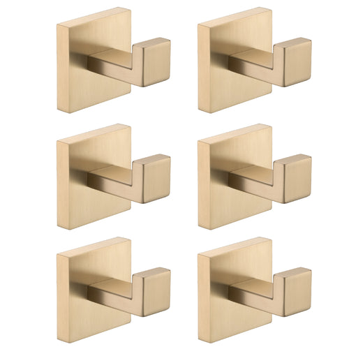 6 Pack Stainless Steel Wall Mounted Towel Hooks