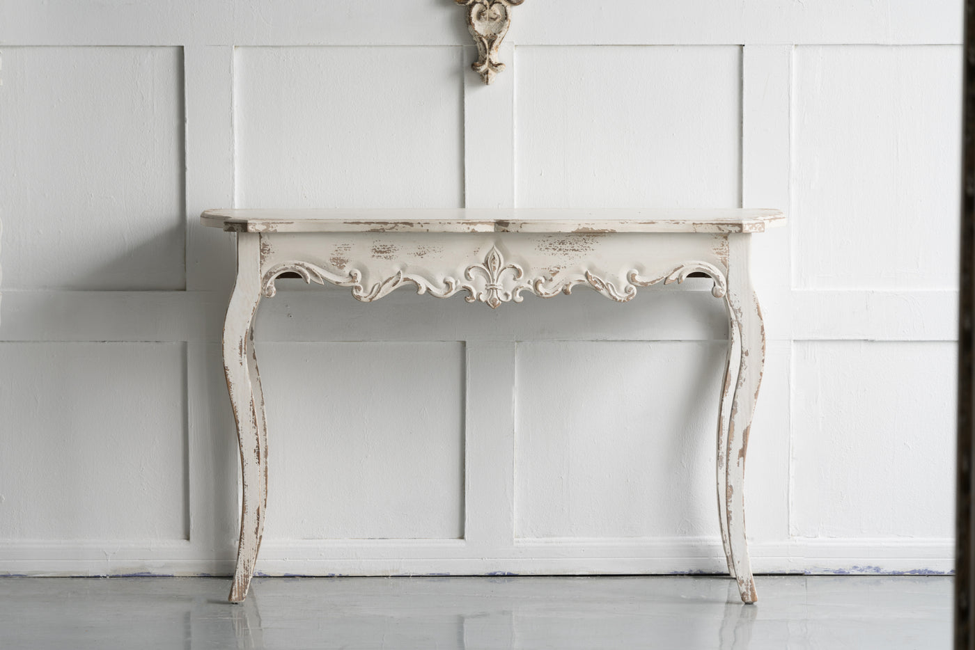 Whitewash Slimline Console Table 46" x 16.5" x 30