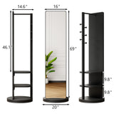 360° Rotating 69"x20" Multifunctional Full Length Mirror