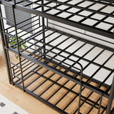Twin Metal Bunk Bed Black