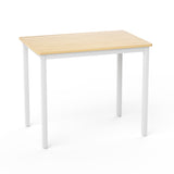 Metal Bar Table Set White/Natural
