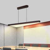 Modern LED Pendant Light - Walnut Wood - 51" with Remote