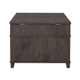 U-Can Lift-Top Coffee Table Hidden Compartment Brown