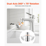 360° Swivel Kitchen Sink Faucet Aerator 5-Flow Brass Adapter