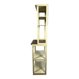 23.62" White and Rustic Brown color 5-Tier Bakers Rack for Kitchen
