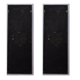 Large Wooden Wall Art Panels with Mirror Accents 17" x 48