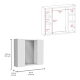 Medicine Cabinet - Double Door with Mirror - White - 20.1"W x 22.8"H