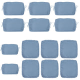Cushion Covers for 7 Pcs 6-Seater Wicker Rattan Sectional Sofa, 14 Pack, Haze Blue