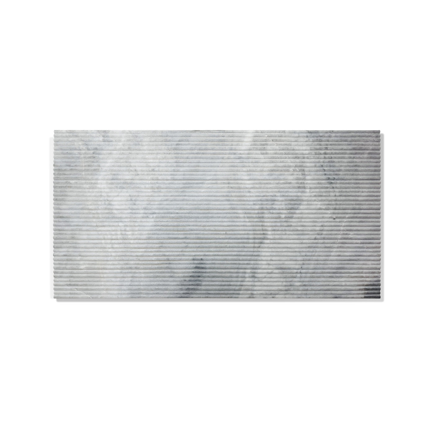 12x24 Carrara Marble Tile 3D Fluted Textured Natural Stone